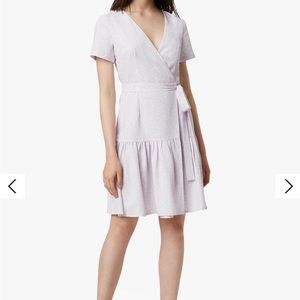 French Connection Lavender Floral Wrap Dress